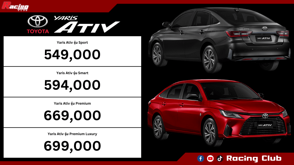 Toyota Yaris Ativ ราคา