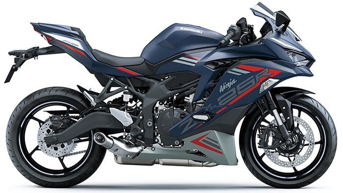 ZX25R สี Metallic Matte Twilight Blue/Metallic Graphite Gray