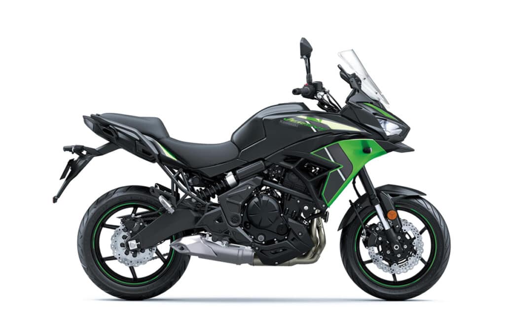 Versys 650 สี Metallic Flat Spark Black / Candy Lime Green